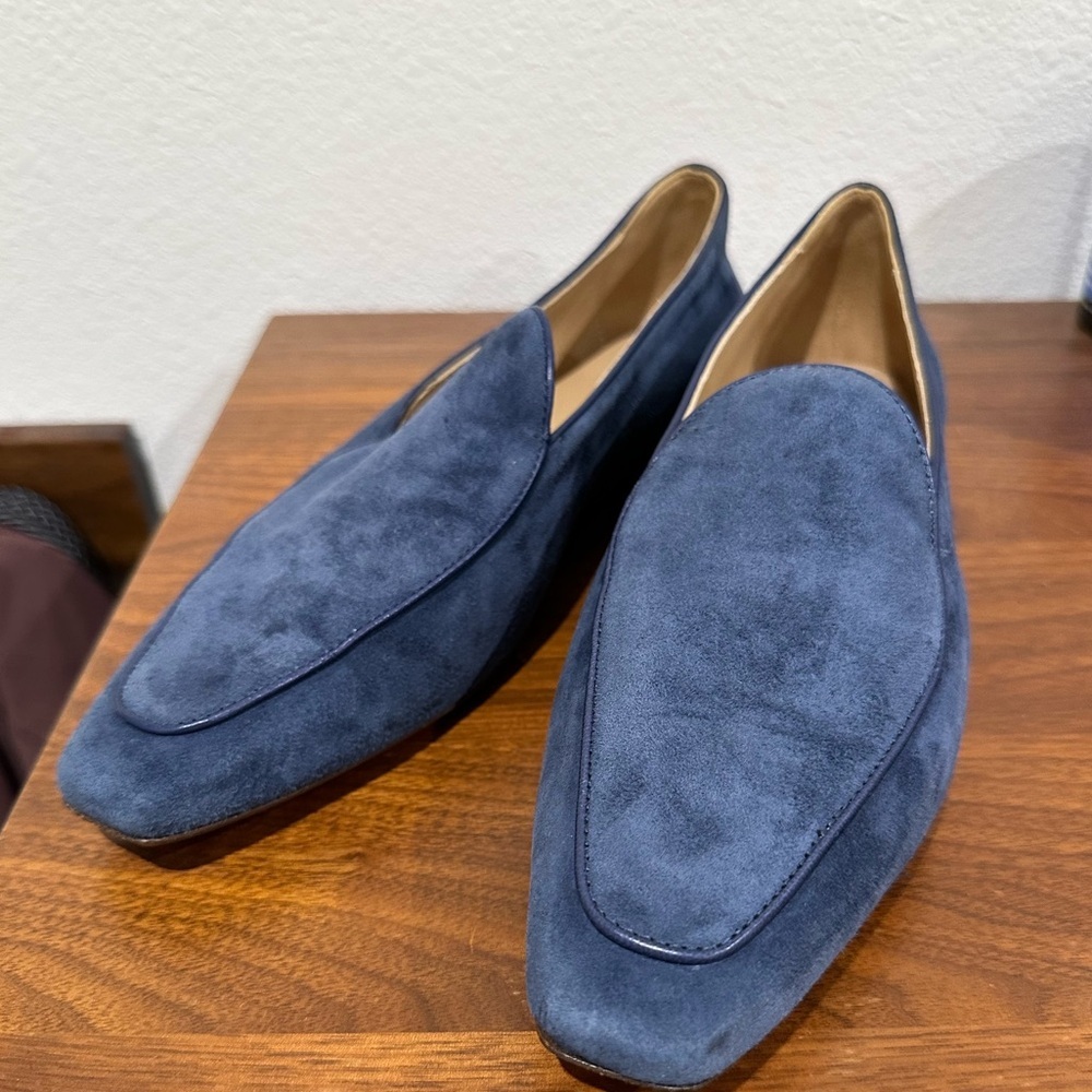 M. Gemi Navy Suede Loafers